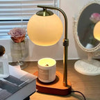 Modern Wood And Glass Table Lamp With Warm LED Glow — Ashbury Home & Living