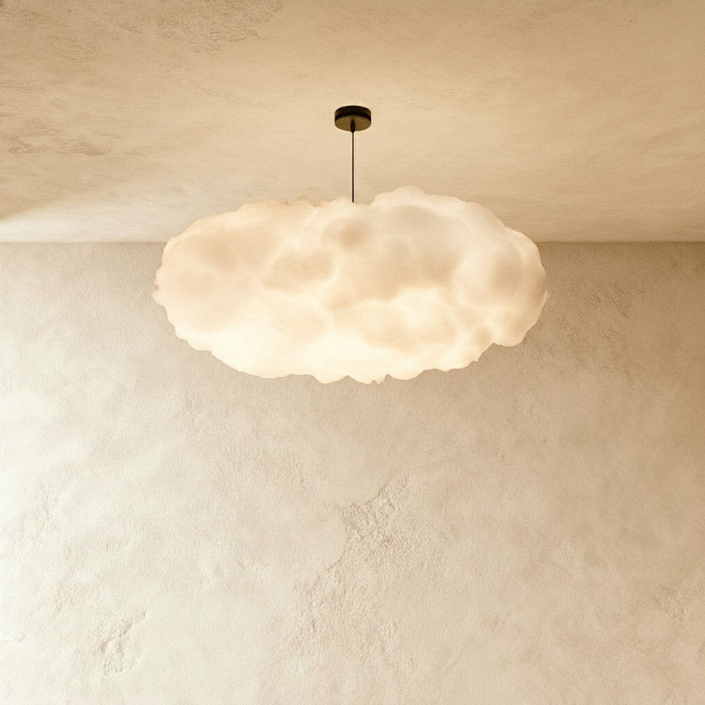 Modern Cloud Pendant Light With Soft Fiber Cotton Shade