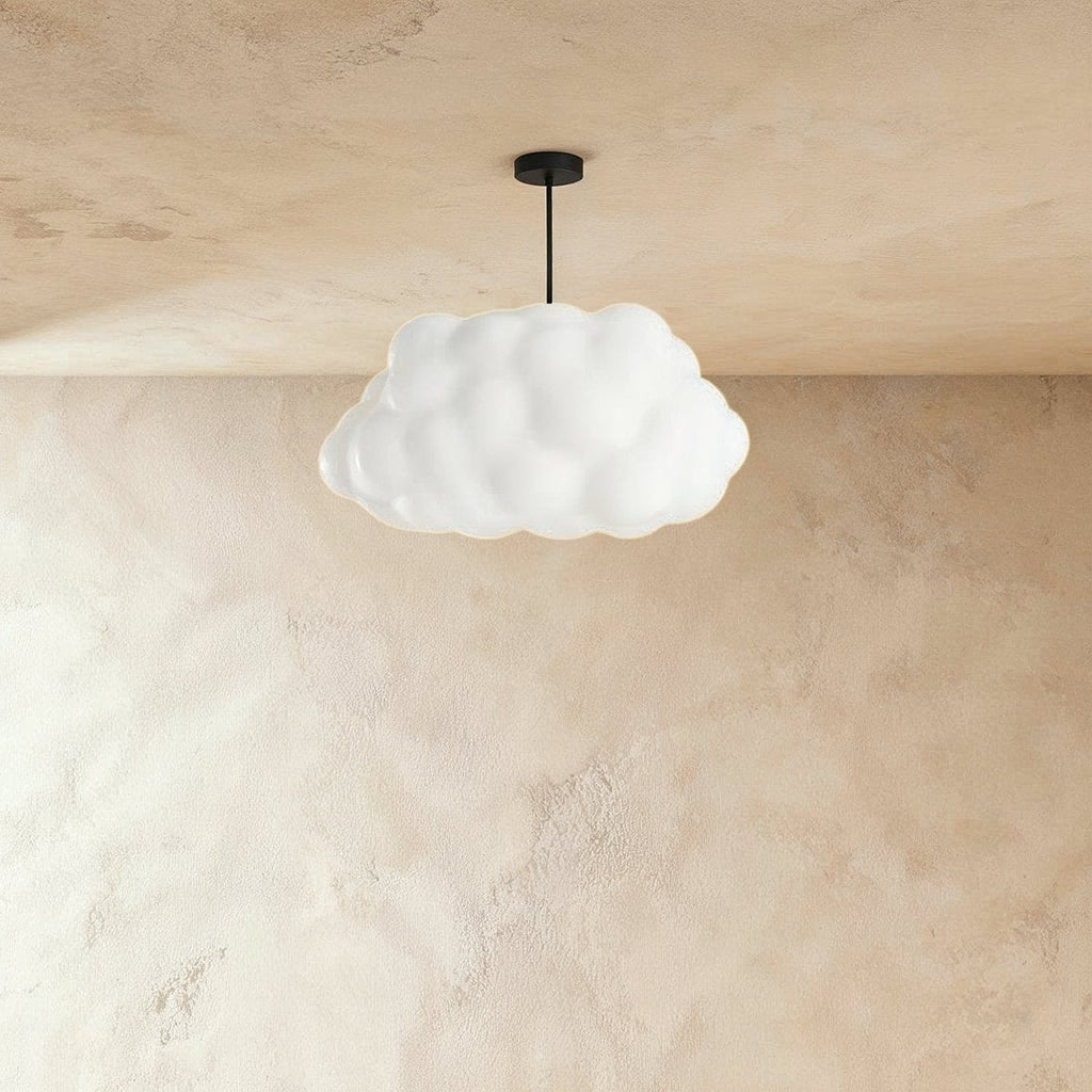 Modern Cloud Pendant Light With Soft Fiber Cotton Shade