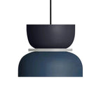 Colour Block Nordic Pendant Light with Stacked Metal Shades for Dining Room