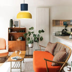 Colour Block Nordic Pendant Light with Stacked Metal Shades for Dining Room