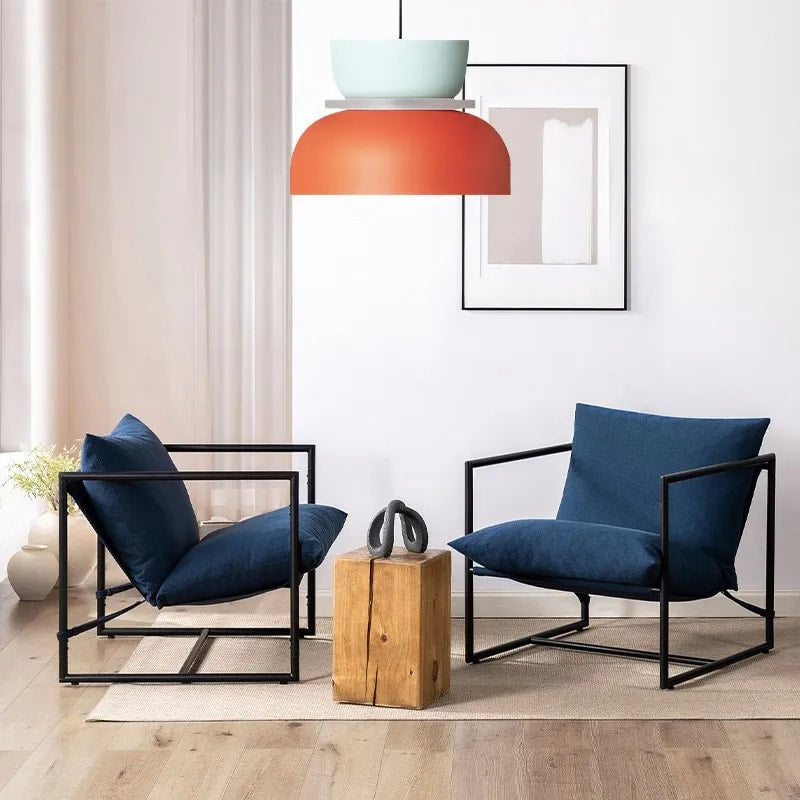 Colour Block Nordic Pendant Light with Stacked Metal Shades for Dining Room