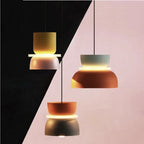 Colour Block Nordic Pendant Light with Stacked Metal Shades for Dining Room