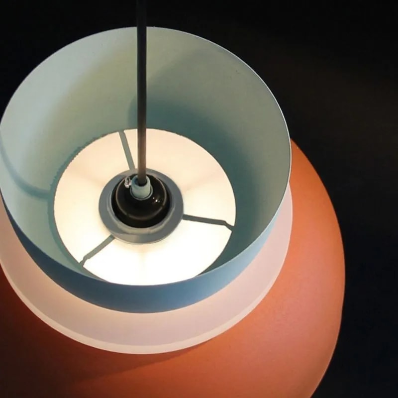 Colour Block Nordic Pendant Light with Stacked Metal Shades for Dining Room