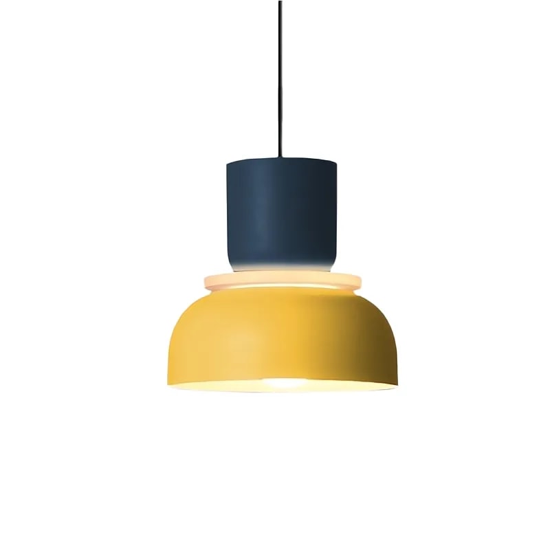 Colour Block Nordic Pendant Light with Stacked Metal Shades for Dining Room