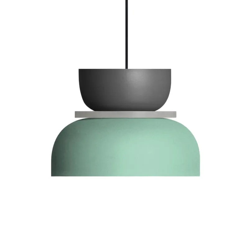 Colour Block Nordic Pendant Light with Stacked Metal Shades for Dining Room
