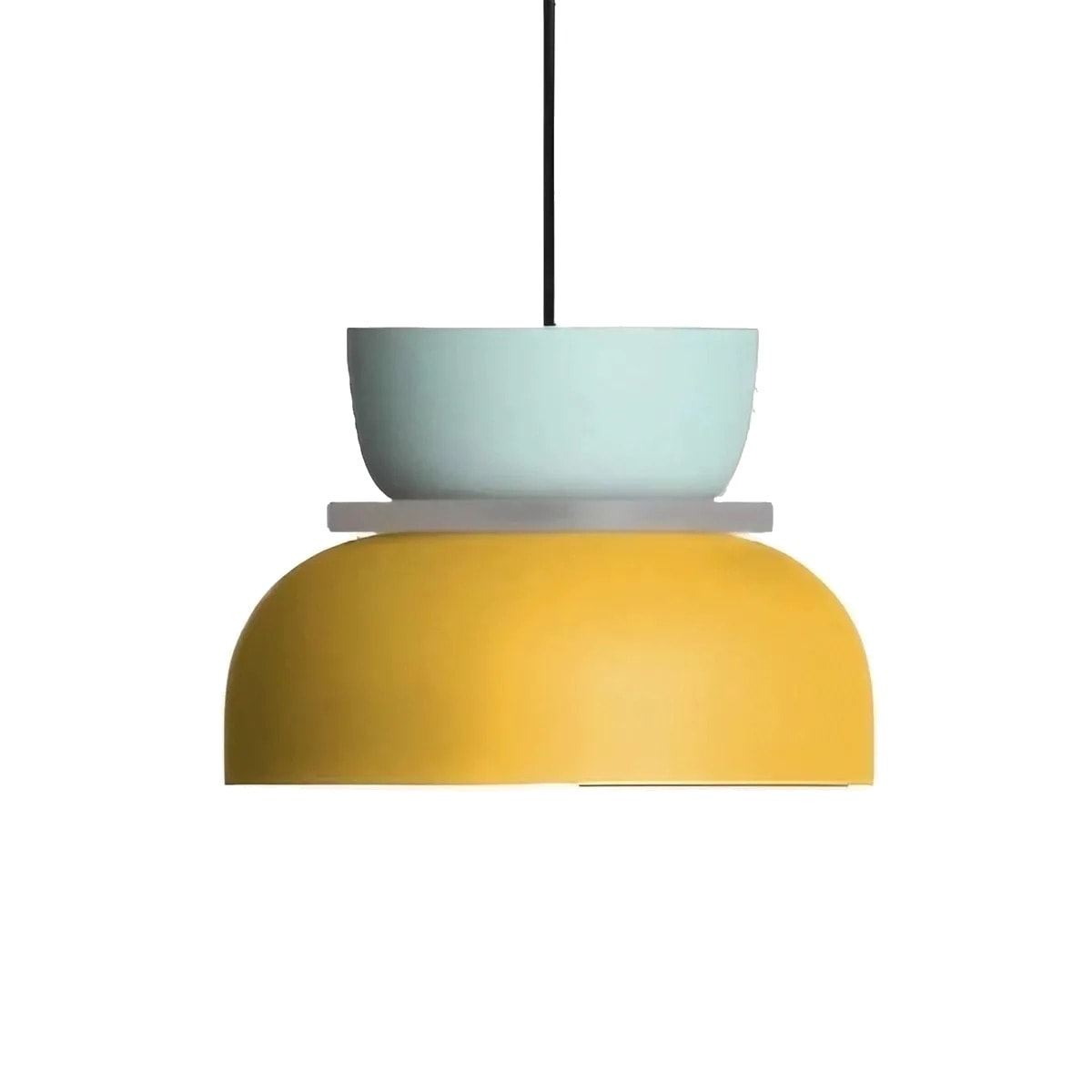 Colour Block Nordic Pendant Light with Stacked Metal Shades for Dining Room