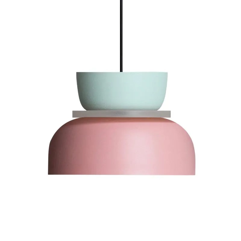 Colour Block Nordic Pendant Light with Stacked Metal Shades for Dining Room