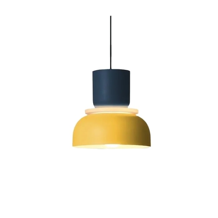 Colour Block Nordic Pendant Light with Stacked Metal Shades for Dining Room