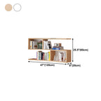 Wall Mounted Bookshelf Wooden Floating Shelf Unit Modern Wall Bookcase with Open Compartments for Books and Decor in Living Room | Study and Bedroom