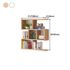 Wall Mounted Bookshelf Wooden Floating Shelf Unit Modern Wall Bookcase with Open Compartments for Books and Decor in Living Room | Study and Bedroom