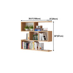 Wall Mounted Bookshelf Wooden Floating Shelf Unit Modern Wall Bookcase with Open Compartments for Books and Decor in Living Room | Study and Bedroom