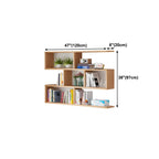 Wall Mounted Bookshelf Wooden Floating Shelf Unit Modern Wall Bookcase with Open Compartments for Books and Decor in Living Room | Study and Bedroom