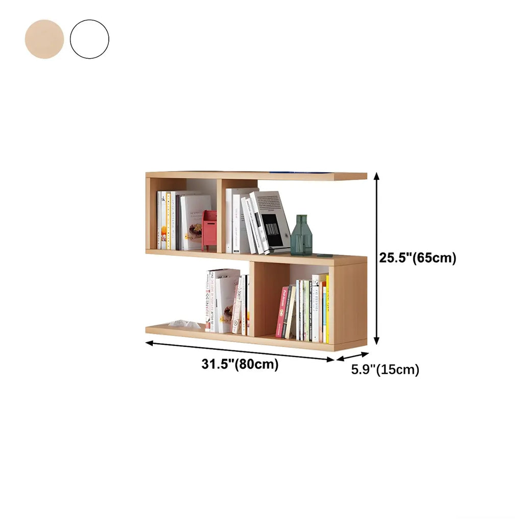 Wall Mounted Bookshelf Wooden Floating Shelf Unit Modern Wall Bookcase with Open Compartments for Books and Decor in Living Room | Study and Bedroom