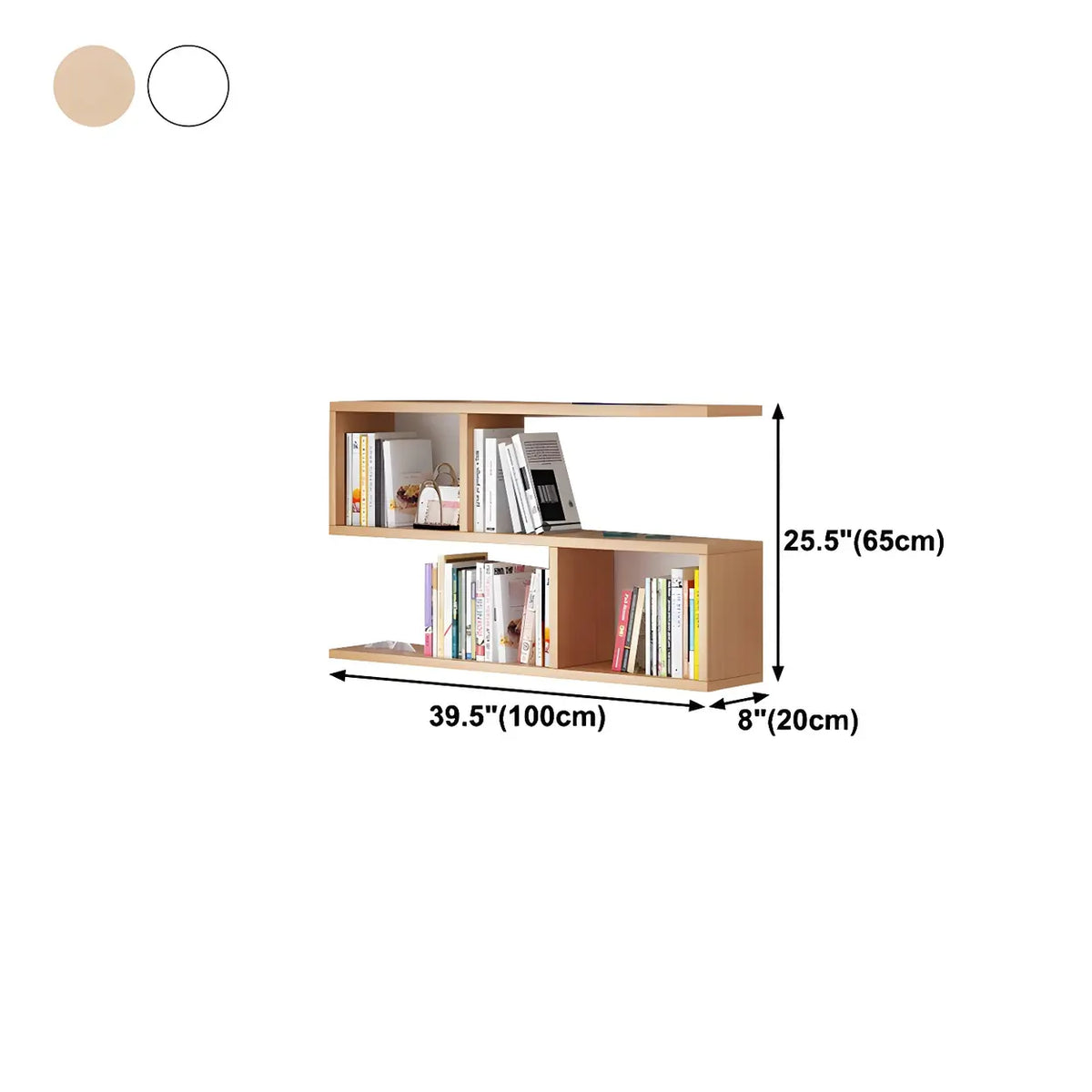 Wall Mounted Bookshelf Wooden Floating Shelf Unit Modern Wall Bookcase with Open Compartments for Books and Decor in Living Room | Study and Bedroom