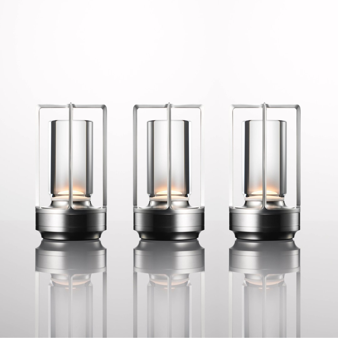 Cordless Crystal Lantern Table Lamp Rechargeable with Touch Dimmer