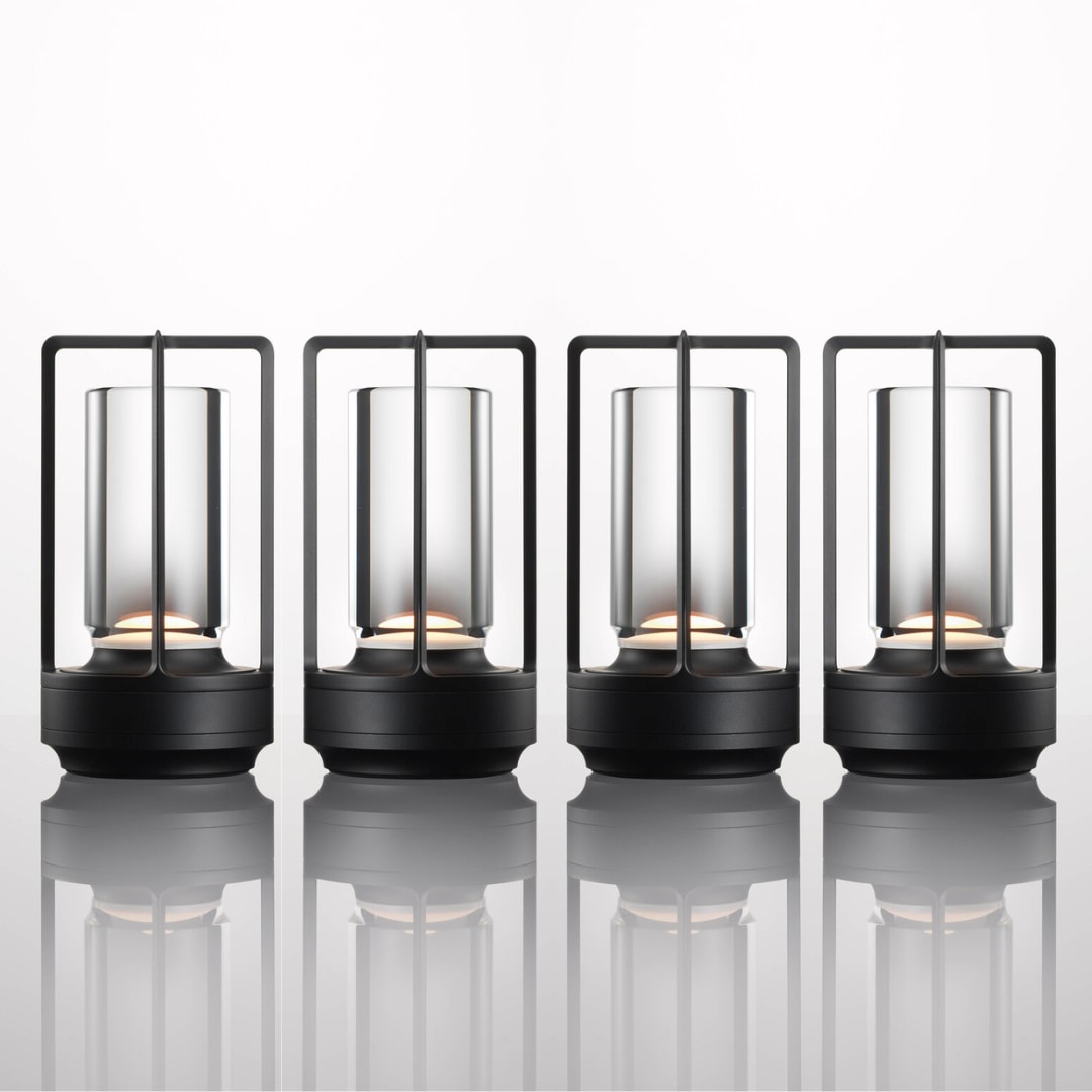 Cordless Crystal Lantern Table Lamp Rechargeable with Touch Dimmer