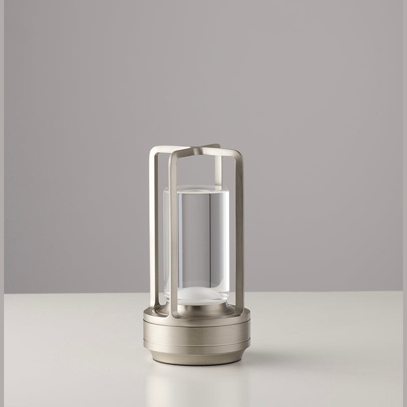 Cordless Crystal Lantern Table Lamp Rechargeable with Touch Dimmer