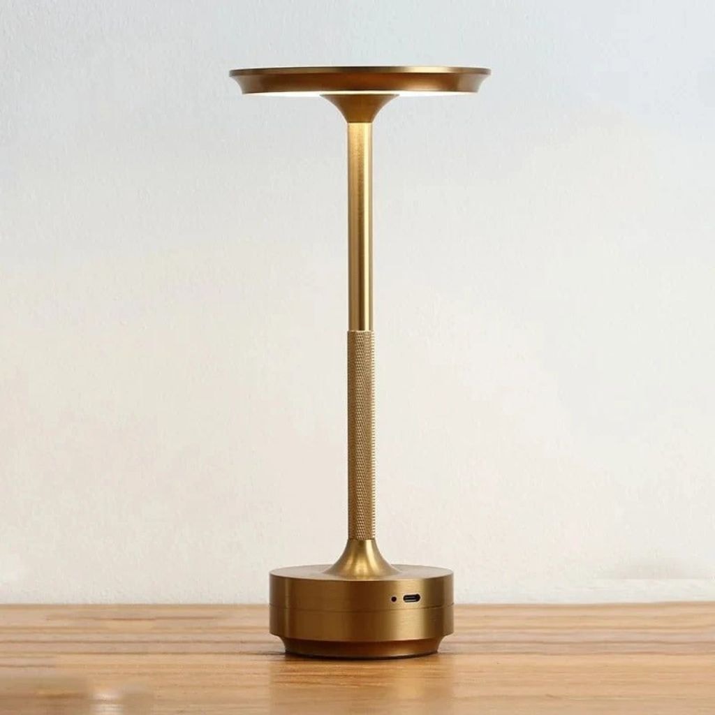 Cordless Rechargeable Aluminium LED Table Lamp with Touch Dimmer for Bedside