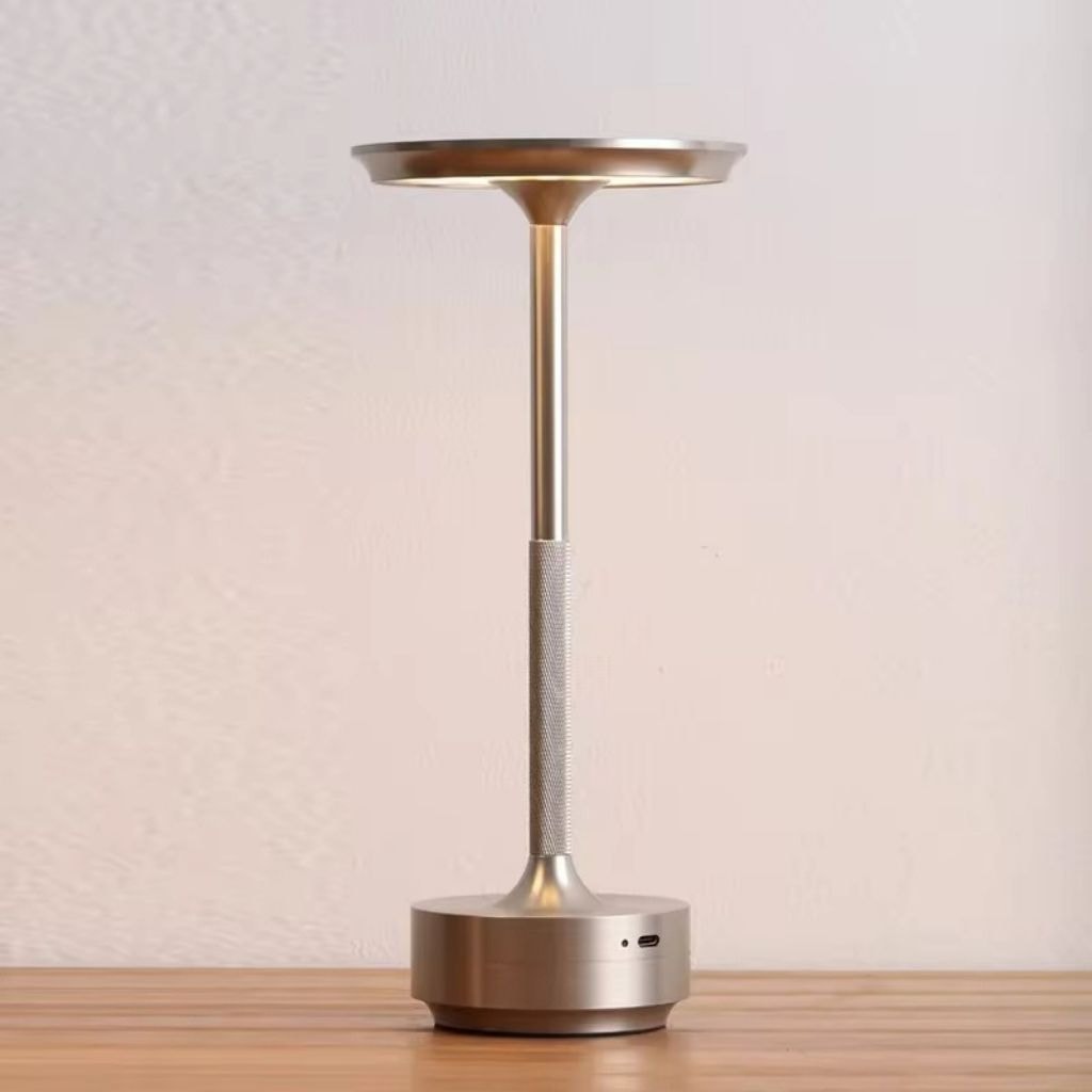 Cordless Rechargeable Aluminium LED Table Lamp with Touch Dimmer for Bedside