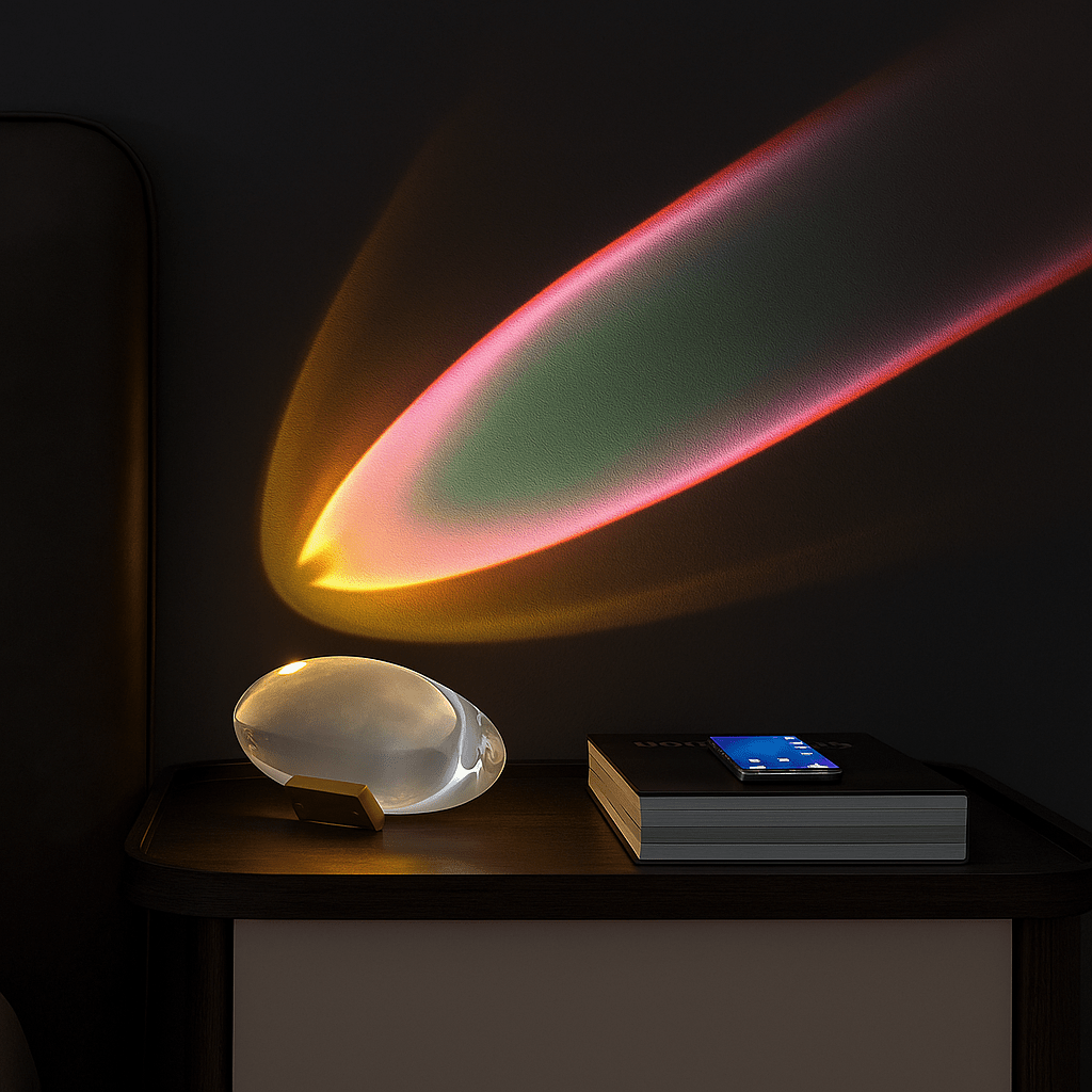 Silver Crystal Table Lamp With Colour Modes Integrated LED Light