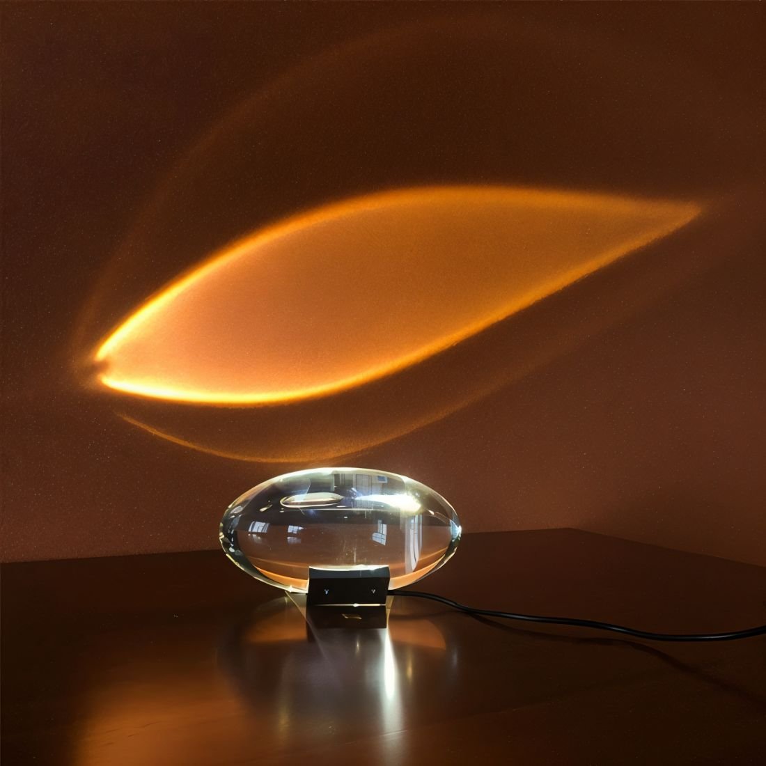 Silver Crystal Table Lamp With Colour Modes Integrated LED Light
