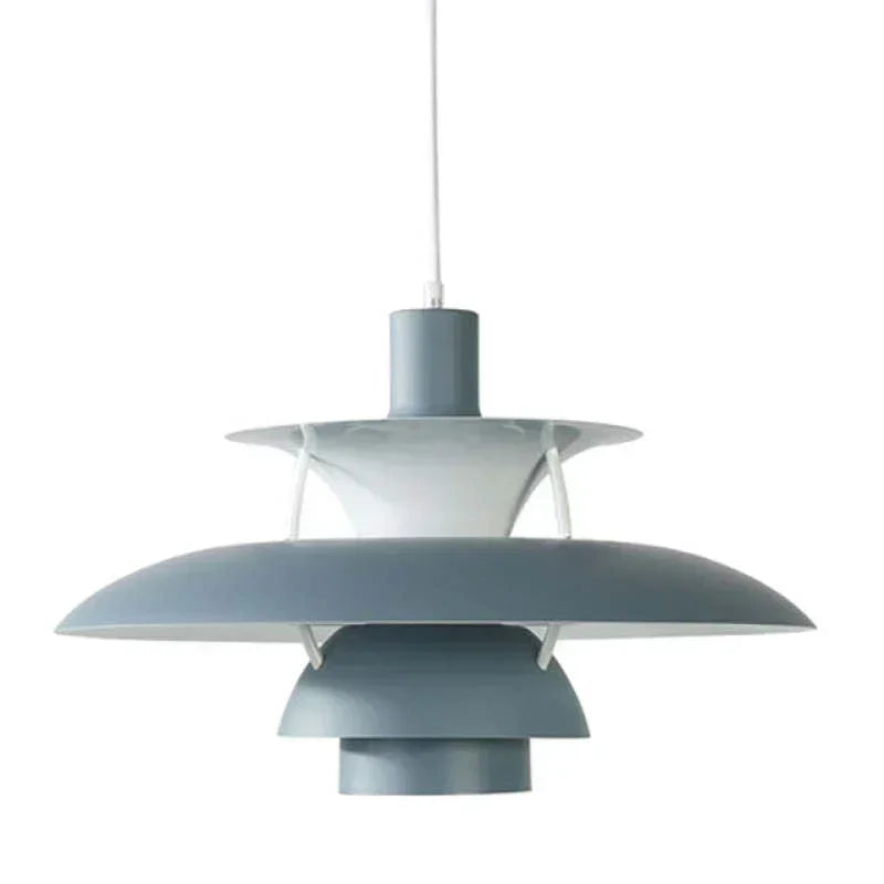 Scandinavian Metal Pendant Light With Adjustable Angle for Dining Room in Pure Grey — Ashbury Home & Living