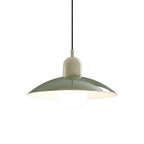 Bauhaus Minimalist Wrought Iron Pendant Light With Dome Shade