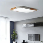Slim LED Flush Ceiling Light | Wood | Vevon