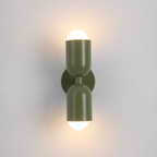 Modern Wrought Iron Cylinder Wall Sconce LED Light With Dual Light Design