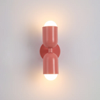 Modern Wrought Iron Cylinder Wall Sconce LED Light With Dual Light Design