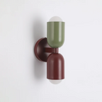 Modern Wrought Iron Cylinder Wall Sconce LED Light With Dual Light Design