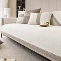 Non-Slip Sofa Cover Textured Linen Look Couch Protector Washable Pet-Friendly Sofa Throw for Corner Sofas and Armchairs