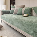 Non-Slip Sofa Cover Textured Linen Look Couch Protector Washable Pet-Friendly Sofa Throw for Corner Sofas and Armchairs