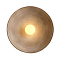 Retro Ceramic Disc Wall Light With Center Globe