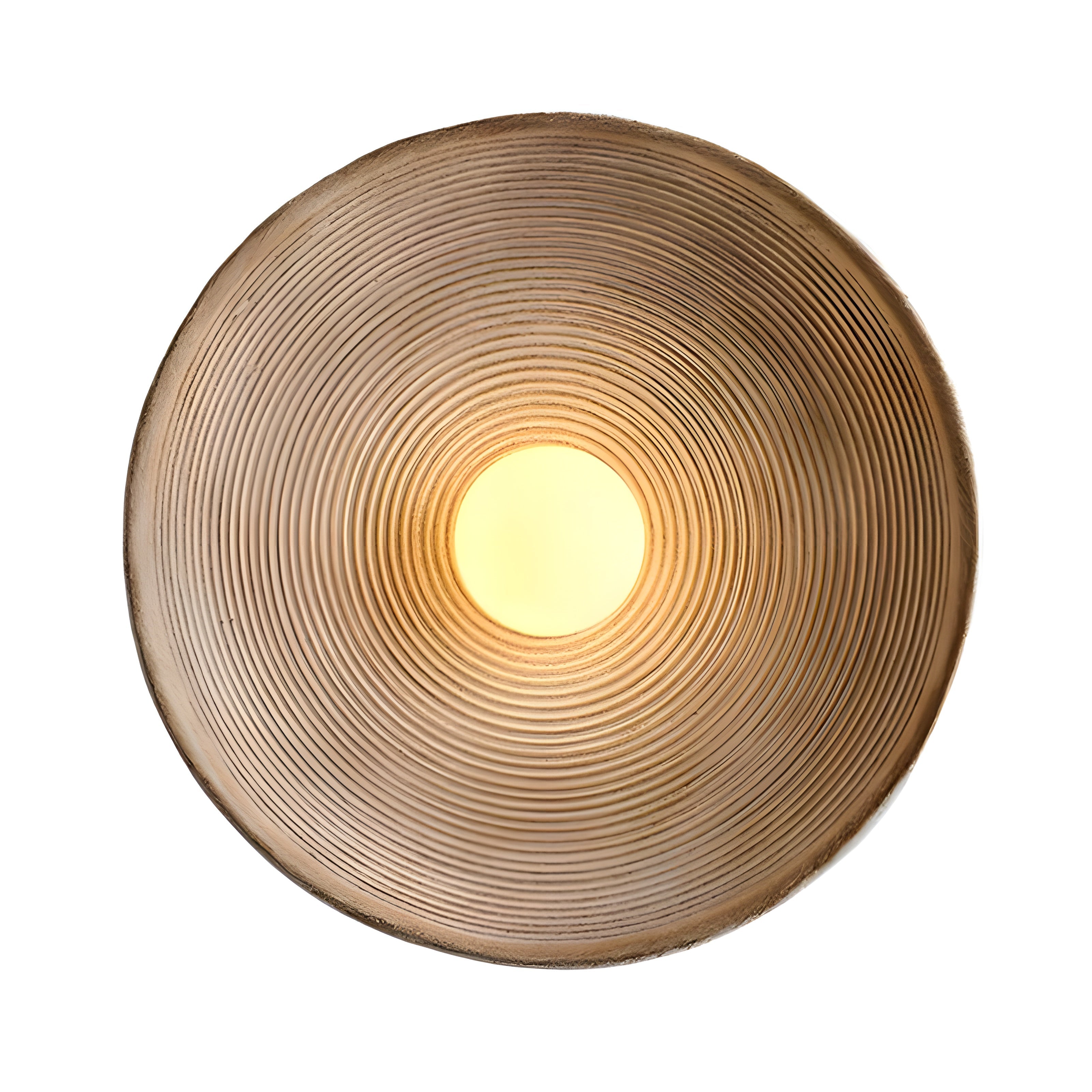 Retro Ceramic Disc Wall Light With Center Globe