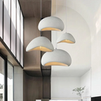 Wabi-Sabi Polystyrene Pendant Light With Spherical Dome Shade