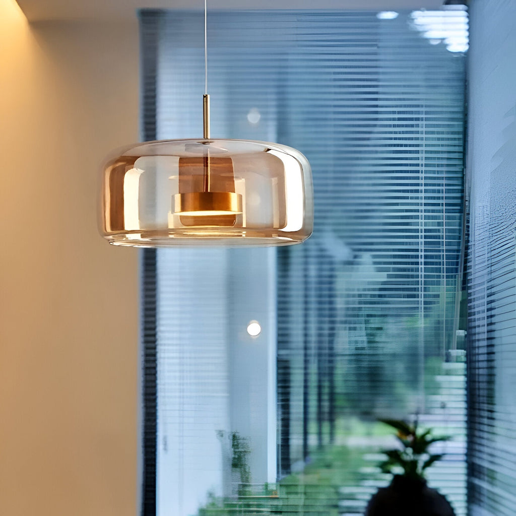 Retro Trio pendant lights LED Light With Hand-Blown Glass Shades