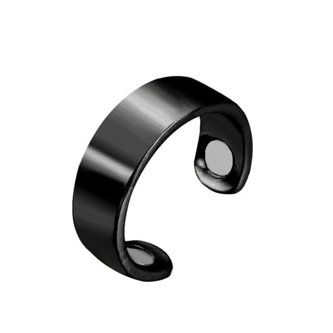 Anti Snoring Ring Magnetic Acupressure Finger Ring Adjustable Open Band Worn on the Little Finger at Night Slim Metal Sleep Aid