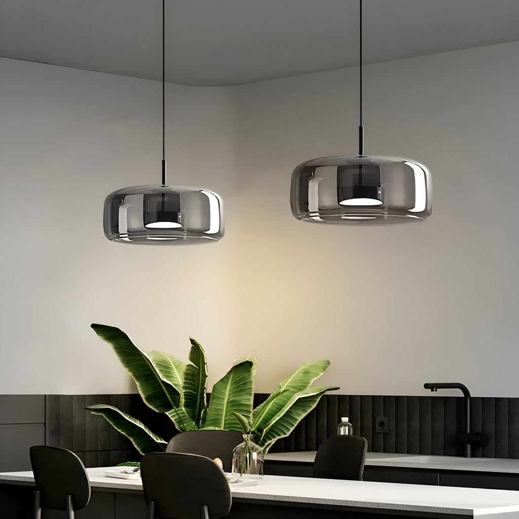 Retro Trio pendant lights LED Light With Hand-Blown Glass Shades