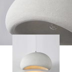 Wabi-Sabi Polystyrene Pendant Light With Spherical Dome Shade