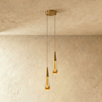 Modern Crystal Drop Pendant Lights With Aluminum Frame And Crystal Shade