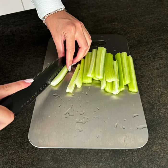Titanium Chopping Board Non-Porous Hygienic Metal Cutting Board Stain and Odour Resistant Kitchen Chopping Board for Meat | Fish and Vegetables