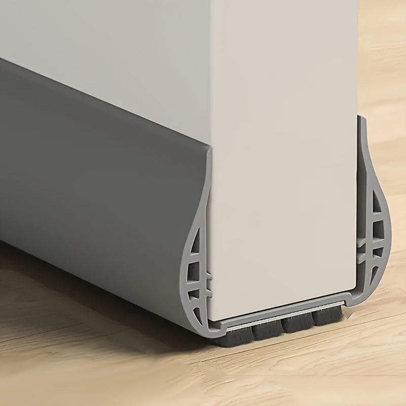 Under Door Draught Excluder Double Sided Door Seal Strip with Brush Adjustable Draft Stopper for Interior and Exterior Doors | Noise and Dust