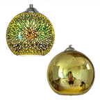 Fireworks Glass Globe Pendant Light with Starburst Effect for Dining Room