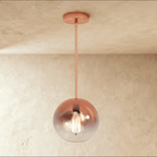 Modern Glass Pendant Light With Spherical Diffuser