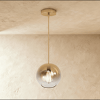 Modern Glass Pendant Light With Spherical Diffuser