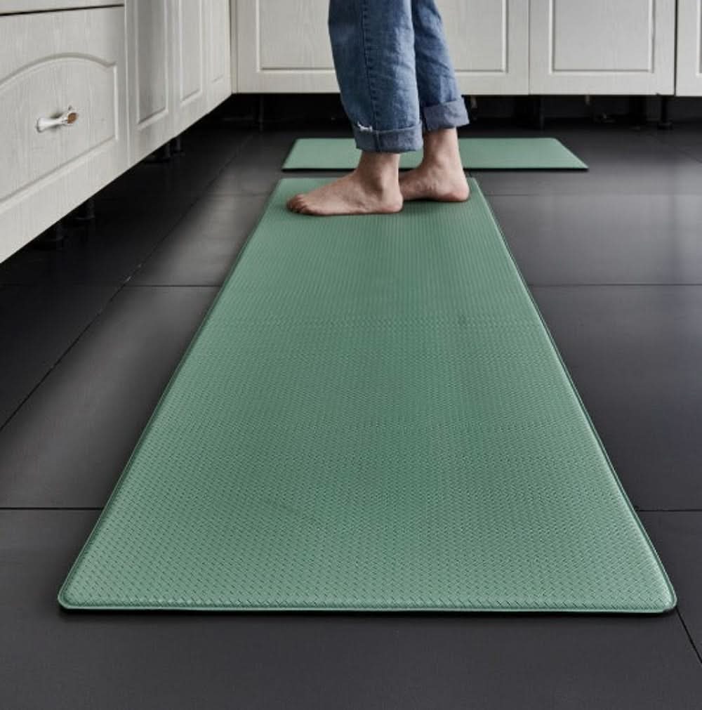 Anti-Fatigue Kitchen Mat Ergonomic Cushioned Standing Mat Non-Slip Water and Dirt Repellent PU Kitchen Floor Runner Machine Washable