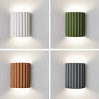 Nordic Resin Plaster Shade Wall Light With Up And Down Glow