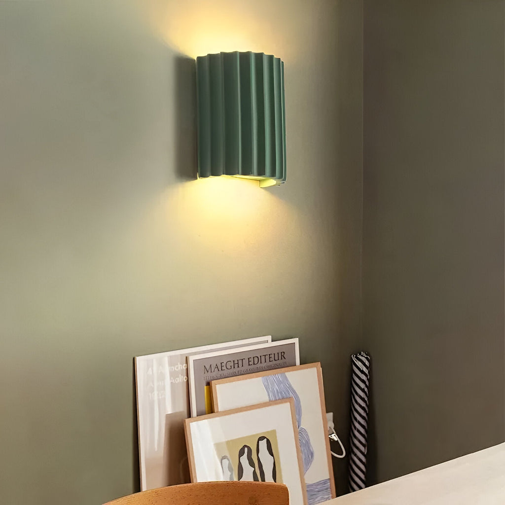 Nordic Resin Plaster Shade Wall Light With Up And Down Glow